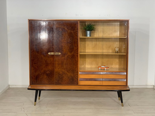 Mid Century hoge kast woonkamer vintage