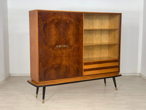 Mid Century hoge kast woonkamer vintage