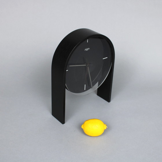 Image 1 of Paul Schudel (1951) Zwarte Pendule Sk, Voor Designum, 1982