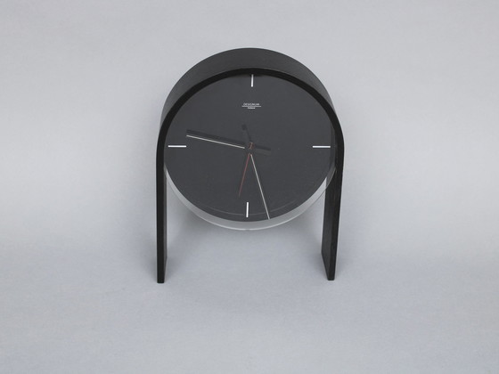 Image 1 of Paul Schudel (1951) Zwarte Pendule Sk, Voor Designum, 1982