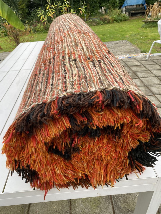 Image 1 of Vintage 2,5 meter bij 3,5 meter Rya stijl vloertapijt