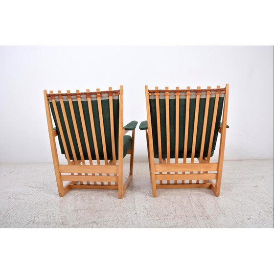 Image 1 of Vintage lederen, houten en stoffen woonkamer set door Albert Haberer, Duitsland 1950