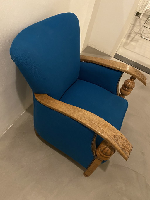 Klassieke Fauteuil Blauw