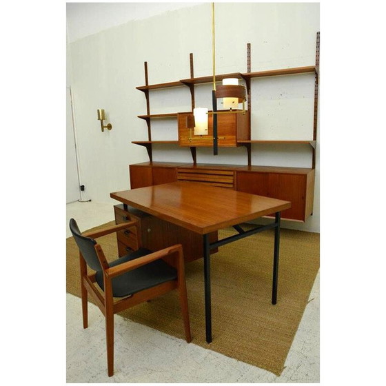 Image 1 of Scandinavische kroonluchter in vintage teakhout, jaren 1960