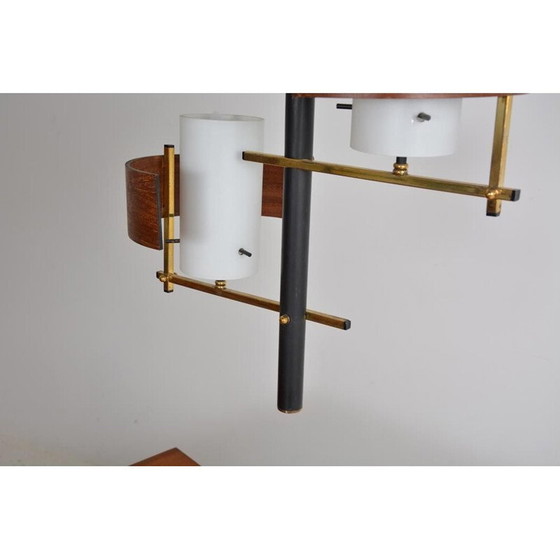 Image 1 of Scandinavische kroonluchter in vintage teakhout, jaren 1960