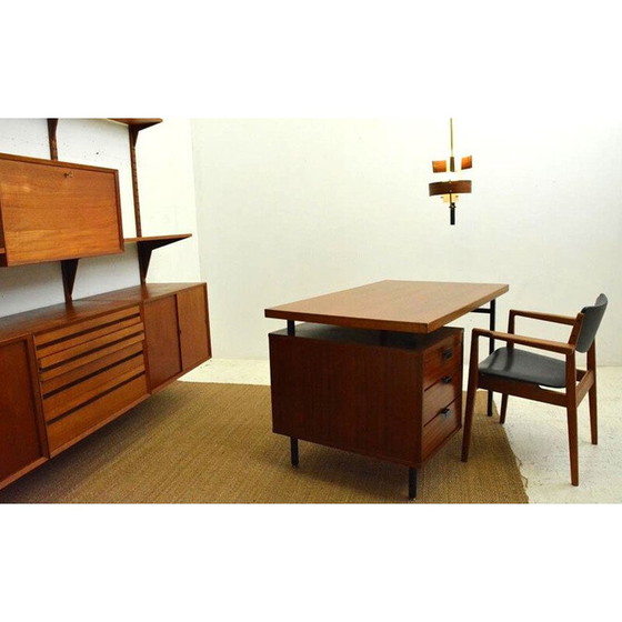 Image 1 of Scandinavische kroonluchter in vintage teakhout, jaren 1960