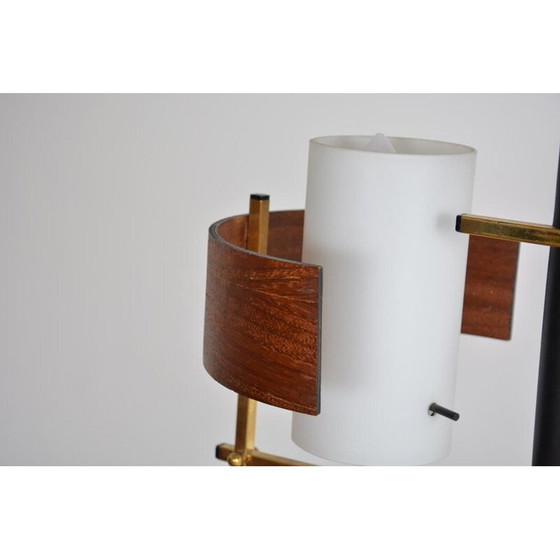 Image 1 of Scandinavische kroonluchter in vintage teakhout, jaren 1960