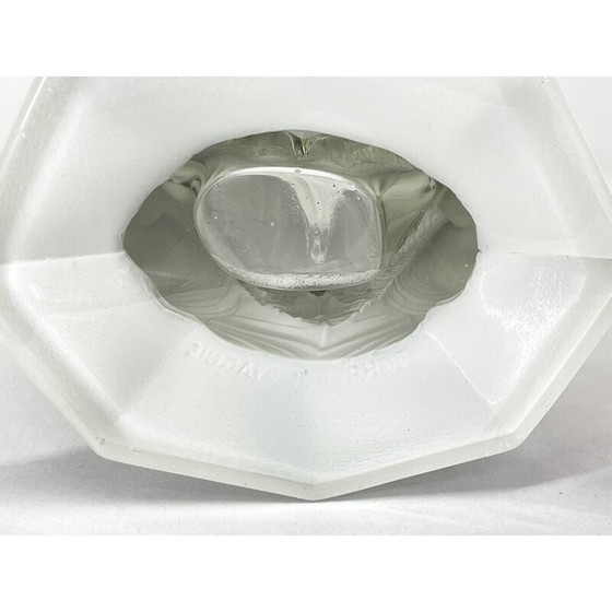 Image 1 of Paar vintage Art Deco duifglazen vazen door Josef Feigl voor Libochovice Glassworks, Tsjecho-Slowakije1930