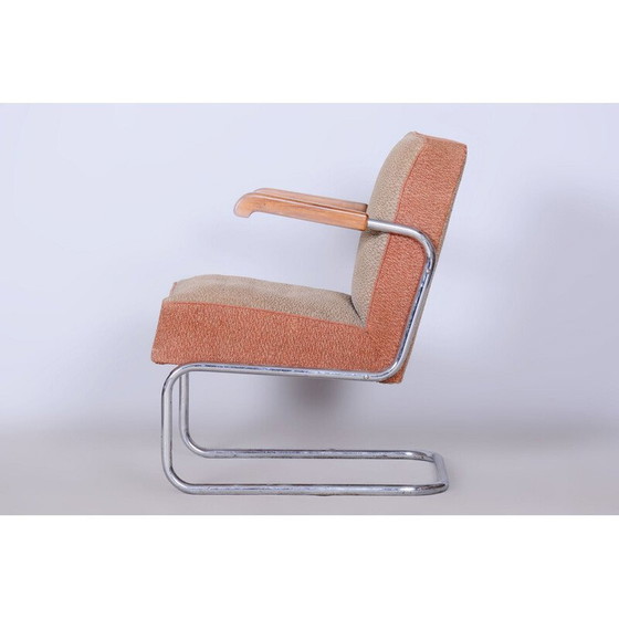 Image 1 of Vintage Bauhaus fauteuil in chroomstaal van Vichr a Spol, Tsjecho-Slowakije 1930