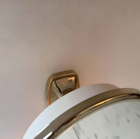 Image 1 of Vergulde draaibare Brot spiegel, vergrotend en verlichtend, Frankrijk 1970