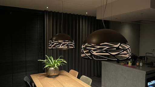 2x Studio Italia hanglamp Design Kelly So 1 Brons.