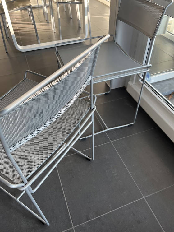 Image 1 of 2 X Design Vintage Stoelen Staaldraad En Geperforeerd Staal