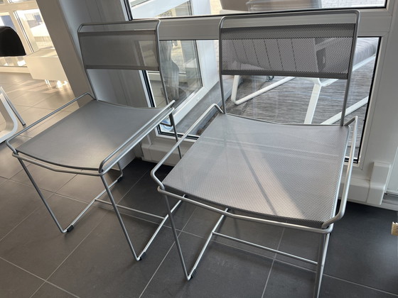 Image 1 of 2 X Design Vintage Stoelen Staaldraad En Geperforeerd Staal