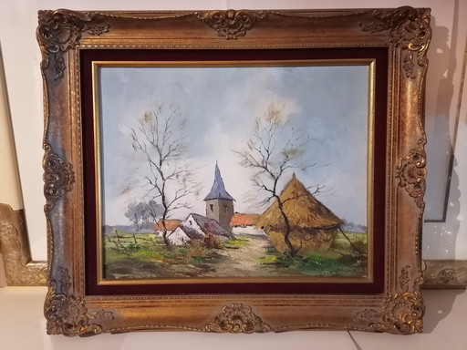 Brocante Kader Met Schilderij