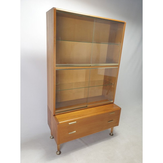 Image 1 of Vintage messing vitrine van A.A. Patijn voor Zijlstra, Nederland 1950