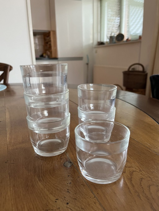 6 Iittala Facet Glaasjes