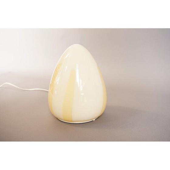 Image 1 of Vintage eiertafel lamp in Murano glas en metaal, Italië 1970