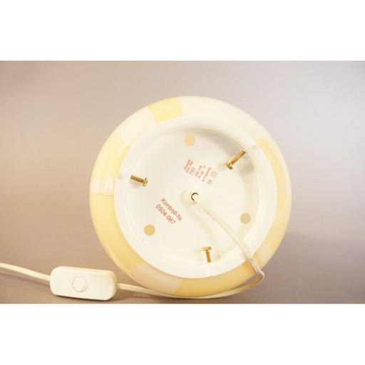 Vintage eiertafel lamp in Murano glas en metaal, Italië 1970