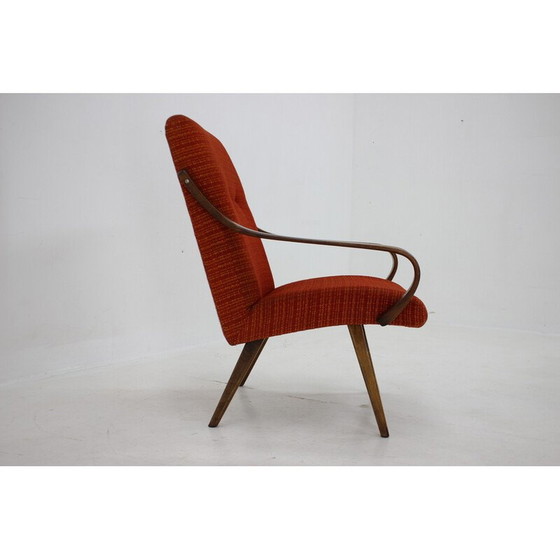 Image 1 of Vintage fauteuil in beukenhout, Tsjecho-Slowakije 1960
