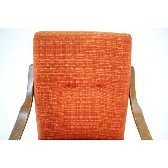 Image 1 of Vintage fauteuil in beukenhout, Tsjecho-Slowakije 1960
