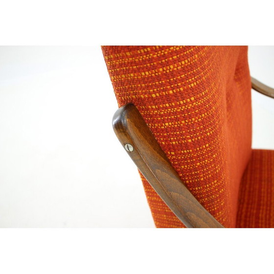 Image 1 of Vintage fauteuil in beukenhout, Tsjecho-Slowakije 1960