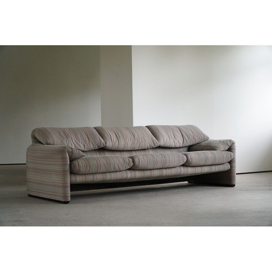 Image 1 of Vintage Maralunga driezitsbank door Vico Magistretti voor Cassina, 1970