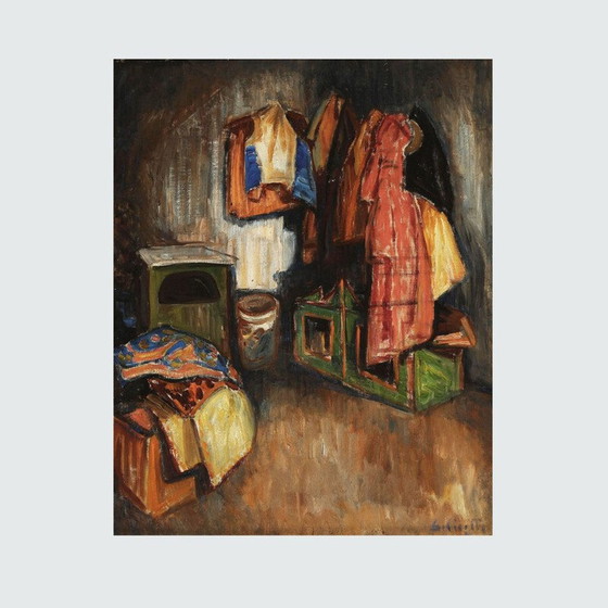 Image 1 of Vintage schilderij "Zonder titel" door Ørnulf Salicath