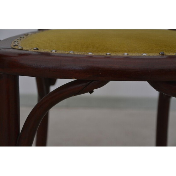 Image 1 of Set van 4 vintage fluwelen en houten fauteuils