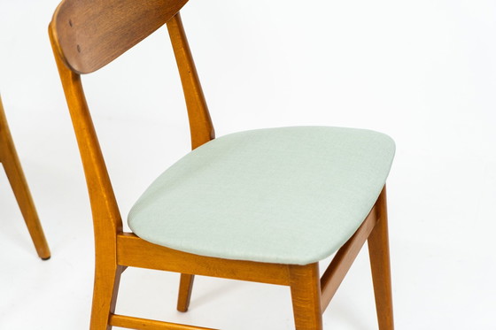 Image 1 of Set van 4 'Model 210' eetkamerstoelen van Thomas Harlev voor Farstrup (Denemarken, jaren 1960).