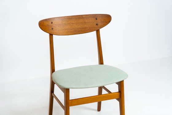 Image 1 of Set van 4 'Model 210' eetkamerstoelen van Thomas Harlev voor Farstrup (Denemarken, jaren 1960).