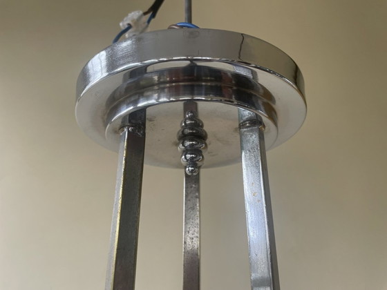 Image 1 of Lamp Hanglamp Jaren 40 Frans 3 Arms