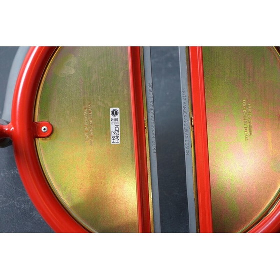 Image 1 of Vintage Pelikan roestvrij stalen eetkamer set voor Fritz Hansen, Denemarken