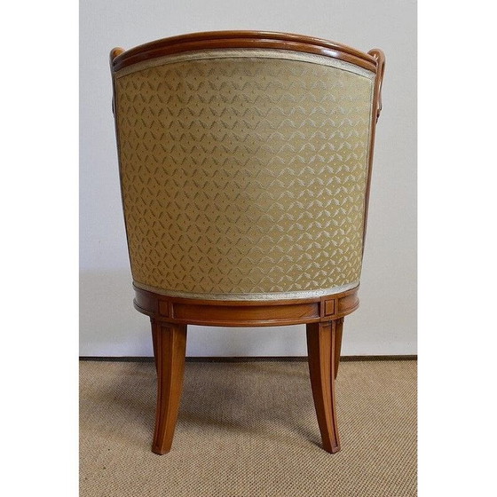 Image 1 of Vintage kersenhouten kaptafel en fauteuil, 1950