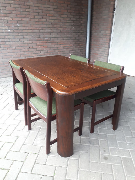 Image 1 of 70's eiken tafel eettafel