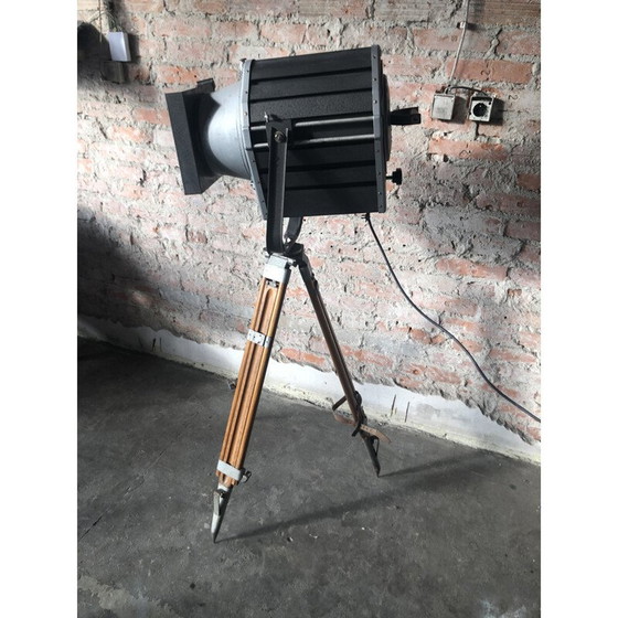 Image 1 of Vintage houten theaterlamp van Veb Narva, Duitsland