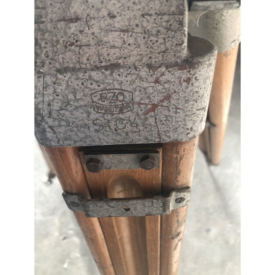 Image 1 of Vintage houten theaterlamp van Veb Narva, Duitsland