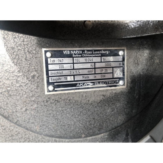 Image 1 of Vintage houten theaterlamp van Veb Narva, Duitsland