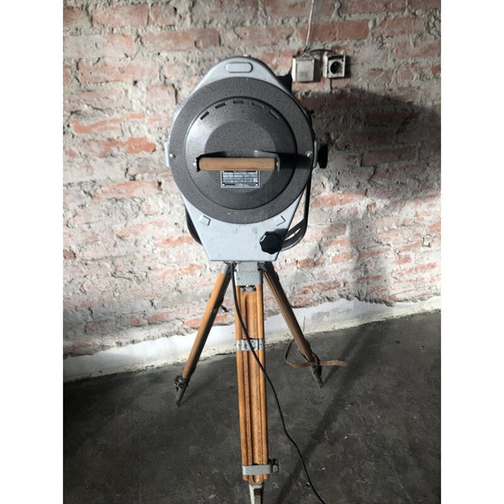 Image 1 of Vintage houten theaterlamp van Veb Narva, Duitsland