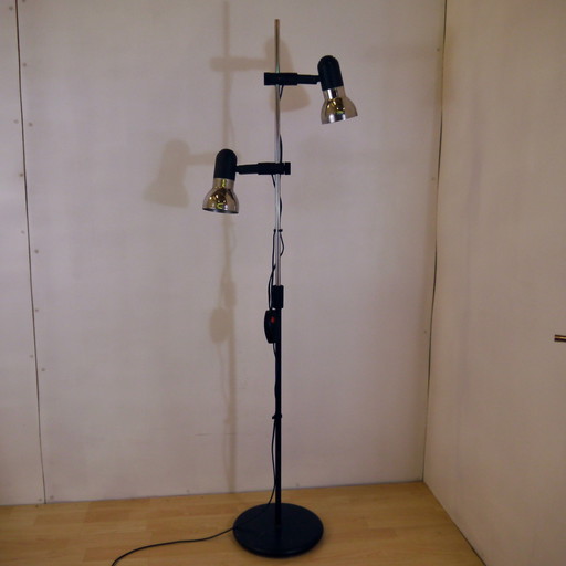 Vintage Vloerlamp Met Dubbele Spots