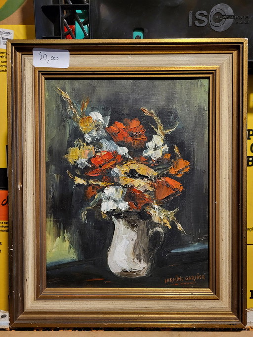 Vaas met bloemen in de smaak naar Vlaminck