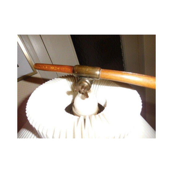 Image 1 of Vintage Bridge vloerlamp in beukenhout van Severin Hansen voor Haslev Furniture