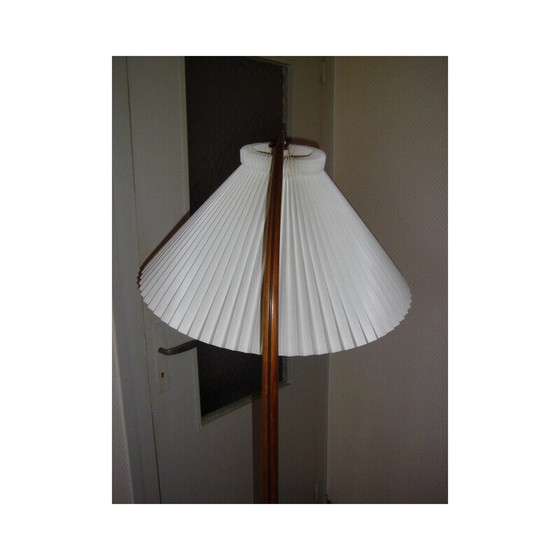 Image 1 of Vintage Bridge vloerlamp in beukenhout van Severin Hansen voor Haslev Furniture