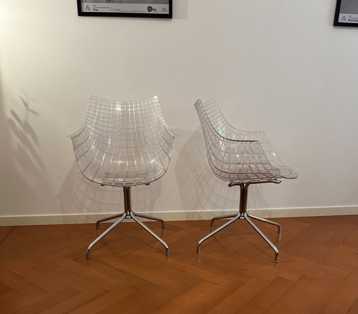 2x Meridiana Stoelen Door Christophe Pillet Voor Driade