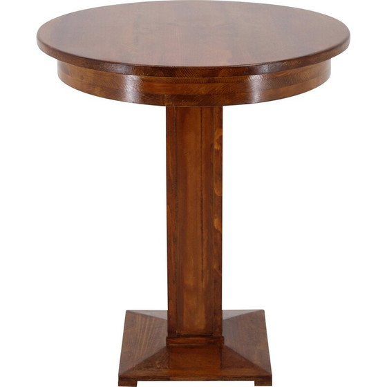 Image 1 of Vintage Art Deco ronde salontafel, Tsjechoslowakije 1940