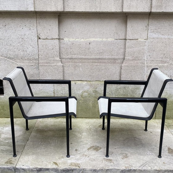 Image 1 of Paar vintage aluminium fauteuils van Richard Schultz, Italië 1966