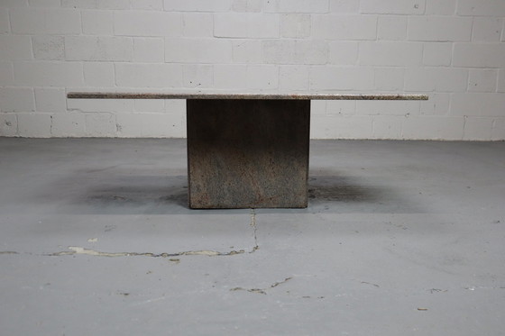 Image 1 of Minimalist Pink Granite Coffee Table, 1980'S Belgium