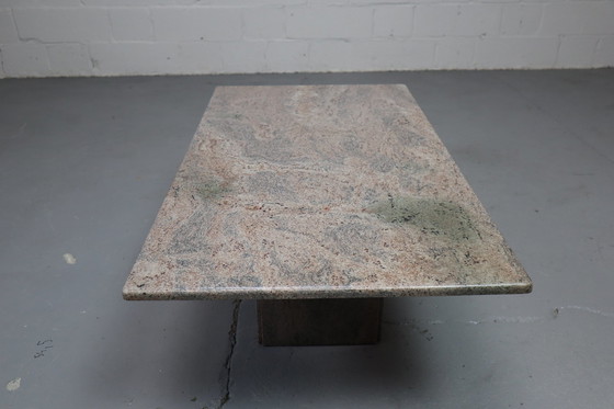 Image 1 of Minimalist Pink Granite Coffee Table, 1980'S Belgium