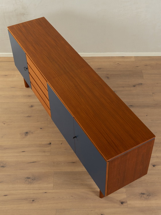 Image 1 of vintage dressoir met donkerblauw formica