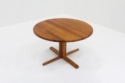 Vintage Deense Ronde Uitschuifbare Eettafel Teak