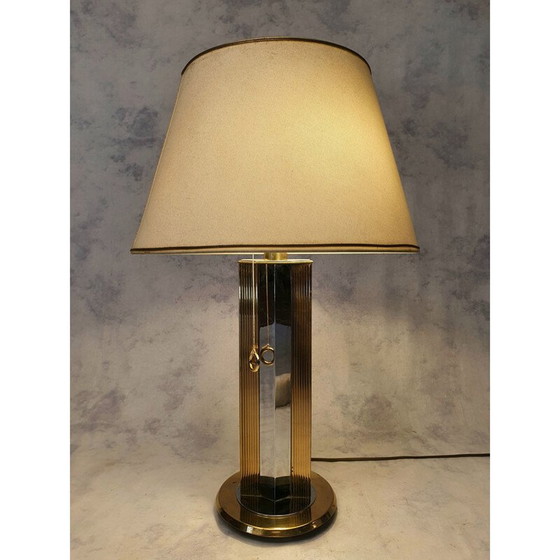 Image 1 of Vintage verzilverde bureaulamp van Romeo Rega, Italië 1970